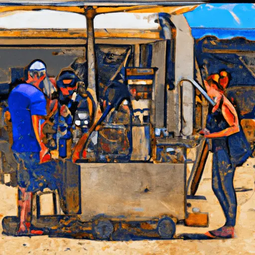 עגלת קפה תוססת באזור הכנרת מוקפת לקוחות